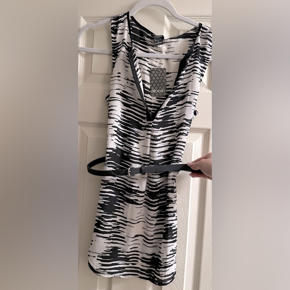 Zebra Top with belt
